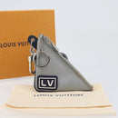 LOUIS VUITTON Monogram satellite Porte Cles Charm Silver MP2217 LV Auth 196994A-12