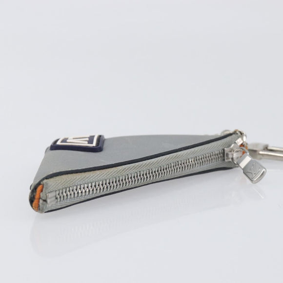 LOUIS VUITTON Monogram satellite Porte Cles Charm Silver MP2217 LV Auth 196994A