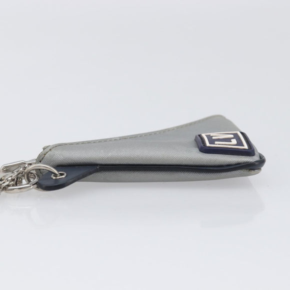 LOUIS VUITTON Monogram satellite Porte Cles Charm Silver MP2217 LV Auth 196994A