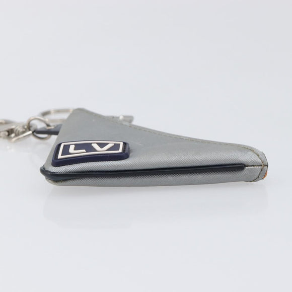 LOUIS VUITTON Monogram satellite Porte Cles Charm Silver MP2217 LV Auth 196994A