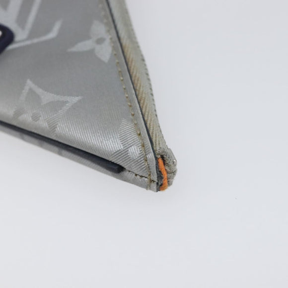 LOUIS VUITTON Monogram satellite Porte Cles Charm Silver MP2217 LV Auth 196994A