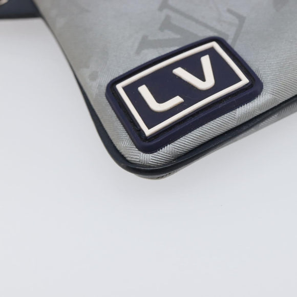 LOUIS VUITTON Monogram satellite Porte Cles Charm Silver MP2217 LV Auth 196994A