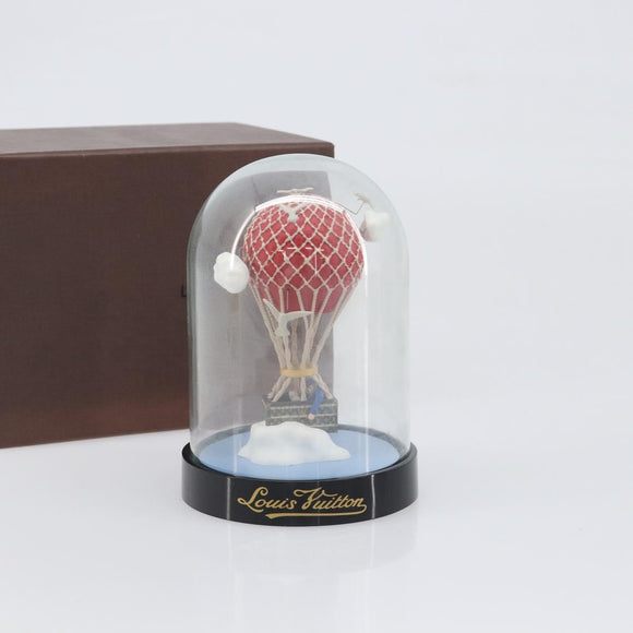 LOUIS VUITTON Balloon Snow Globe Glass Red LV Auth 196995
