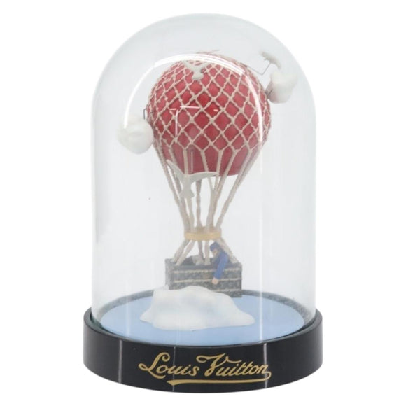 LOUIS VUITTON Balloon Snow Globe Glass Red LV Auth 196995