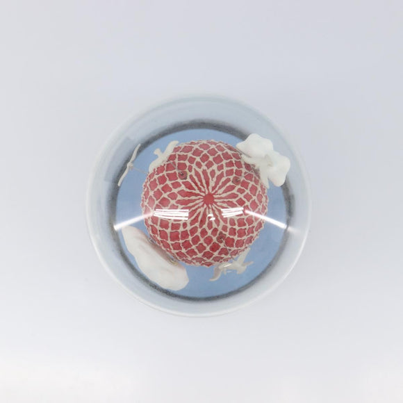 LOUIS VUITTON Balloon Snow Globe Glass Red LV Auth 196995