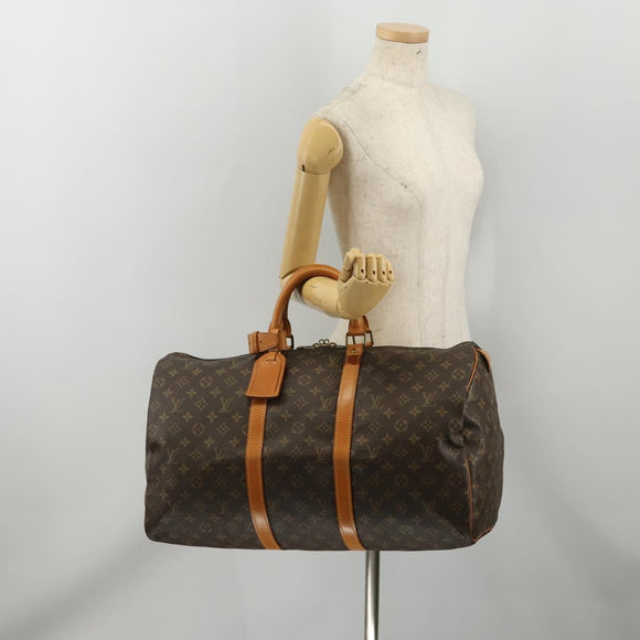 LOUIS VUITTON Monogram Keepall 50 Boston Bag M41426 LV Auth 197000