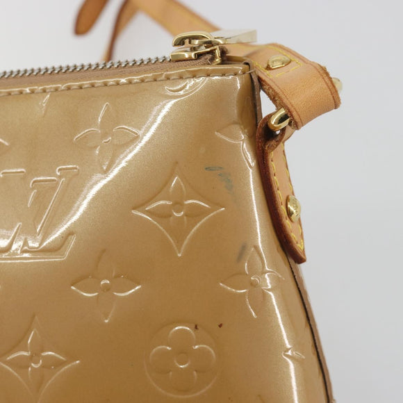 LOUIS VUITTON Monogram Vernis Minna Street Bag Noisette M91508 LV Auth 197006