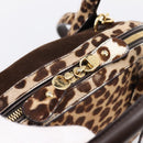 Salvatore Ferragamo Gancini Hand Bag Harako leather 2way Brown Gold Auth 197007A-19