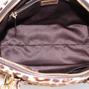 Salvatore Ferragamo Gancini Hand Bag Harako leather 2way Brown Gold Auth 197007A-11