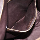 Salvatore Ferragamo Gancini Hand Bag Harako leather 2way Brown Gold Auth 197007A-24
