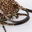 Salvatore Ferragamo Gancini Hand Bag Harako leather 2way Brown Gold Auth 197007A-7