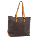 LOUIS VUITTON Monogram Cabas Mezzo Tote Bag M51151 LV Auth 197009-1