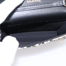 CHANEL Checker Flag Chain Shoulder Bag Canvas Beige Gold CC Auth 197010SAM-10