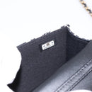 CHANEL Checker Flag Chain Shoulder Bag Canvas Beige Gold CC Auth 197010SAM-11