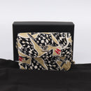 CHANEL Checker Flag Chain Shoulder Bag Canvas Beige Gold CC Auth 197010SAM-12