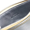 LOEWE Puzzle Card Case Leather Brown Silver Auth 197014A-11