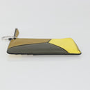 LOEWE Puzzle Card Case Leather Brown Silver Auth 197014A-6