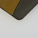 LOEWE Puzzle Card Case Leather Brown Silver Auth 197014A-15