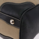 PRADA Tote Bag Canvas Beige Silver Auth 197022A-11