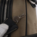PRADA Tote Bag Canvas Beige Silver Auth 197022A-16