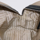 PRADA Tote Bag Canvas Beige Silver Auth 197022A-21