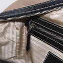 PRADA Tote Bag Canvas Beige Silver Auth 197022A-22