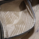 PRADA Tote Bag Canvas Beige Silver Auth 197022A-23