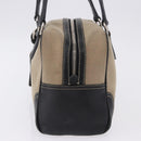 PRADA Tote Bag Canvas Beige Silver Auth 197022A-4