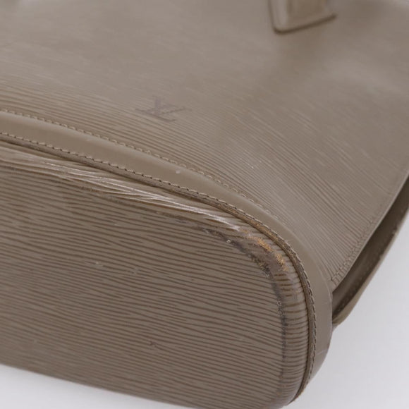 LOUIS VUITTON Epi Lussac Shoulder Bag Gray Pepper M5228C LV Auth 197024
