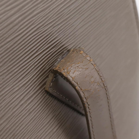 LOUIS VUITTON Epi Lussac Shoulder Bag Gray Pepper M5228C LV Auth 197024