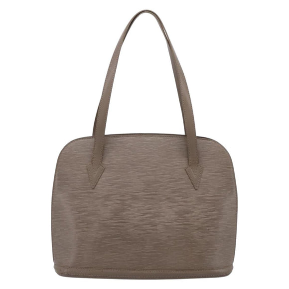LOUIS VUITTON Epi Lussac Shoulder Bag Gray Pepper M5228C LV Auth 197024