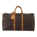LOUIS VUITTON Monogram Keepall 55 Boston Bag M41424 LV Auth 197026-13