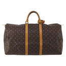 LOUIS VUITTON Monogram Keepall 55 Boston Bag M41424 LV Auth 197026-2