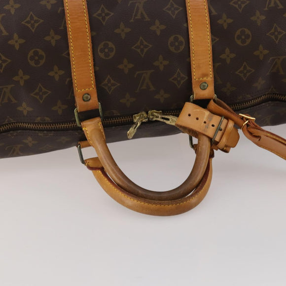 LOUIS VUITTON Monogram Keepall 55 Boston Bag M41424 LV Auth 197026