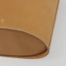 Salvatore Ferragamo Gancini Hand Bag Leather 2way Beige Silver Auth 197027-12