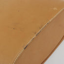 Salvatore Ferragamo Gancini Hand Bag Leather 2way Beige Silver Auth 197027-14