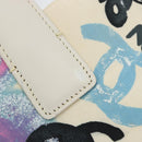 CHANEL New Travel Line Hawaii Limited Tote Bag Nylon White Silver CC Auth 197028-14