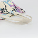 CHANEL New Travel Line Hawaii Limited Tote Bag Nylon White Silver CC Auth 197028-7