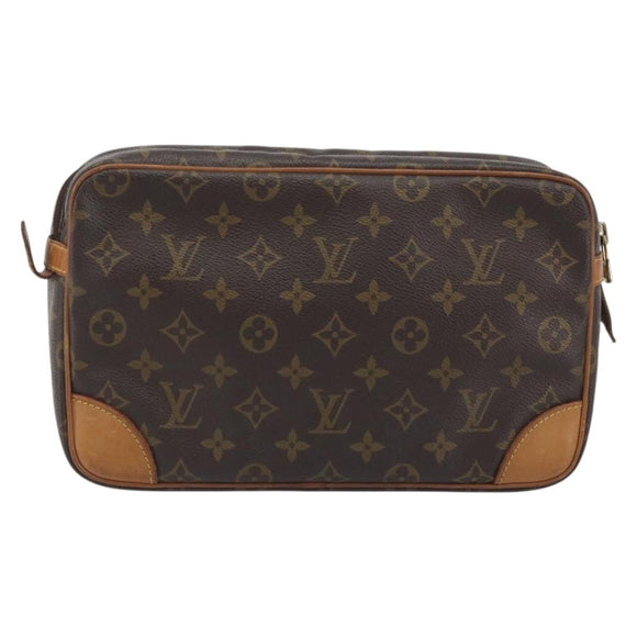LOUIS VUITTON Monogram Compiegne 23 Clutch Bag M51847 LV Auth 197031