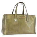 LOUIS VUITTON Monogram Vernis Wilshire PM Bag Gris Art Deco M91627 Auth 197033-1