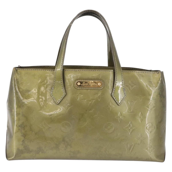 LOUIS VUITTON Monogram Vernis Wilshire PM Bag Gris Art Deco M91627 Auth 197033