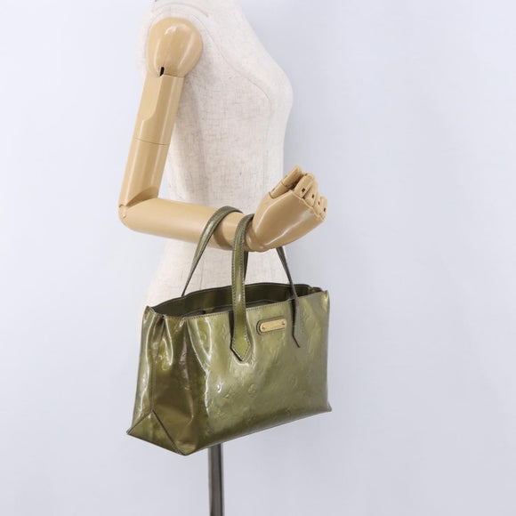 LOUIS VUITTON Monogram Vernis Wilshire PM Bag Gris Art Deco M91627 Auth 197033