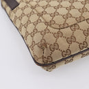 GUCCI GG Canvas Shoulder Bag Beige Silver 122793 Auth 197038-11