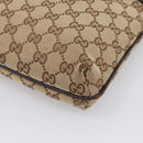 GUCCI GG Canvas Shoulder Bag Beige Silver 122793 Auth 197038-12