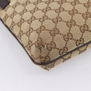 GUCCI GG Canvas Shoulder Bag Beige Silver 122793 Auth 197038-13