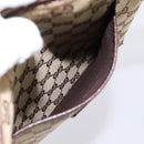 GUCCI GG Canvas Shoulder Bag Beige Silver 122793 Auth 197038-21