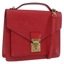 LOUIS VUITTON Epi Monceau 28 Hand Bag Red M40783 LV Auth 197039-1