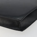 CELINE Hand Bag Leather Black Gold Auth 197040-16