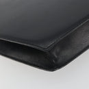 CELINE Hand Bag Leather Black Gold Auth 197040-17