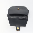 CELINE Hand Bag Leather Black Gold Auth 197040-19